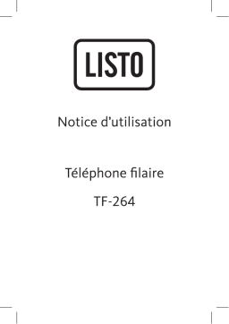 Listo TF-264 Téléphone Manuel utilisateur