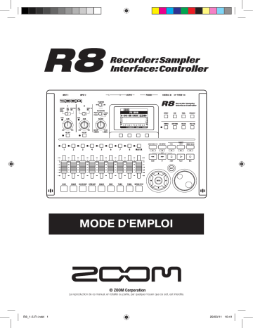 Mode d'emploi | Zoom R8 Manuel utilisateur | Fixfr