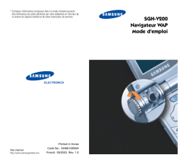 Samsung SGH-V200C Mode d'emploi