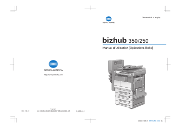 Manuel du propriétaire | Konica Minolta BIZHUB 350 Manuel utilisateur | Fixfr