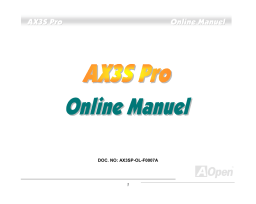 AOpen AX3SP Manuel utilisateur