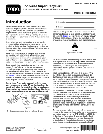 Toro Super Recycler Lawn Mower Walk Behind Mower Manuel utilisateur | Fixfr