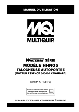 MQ Multiquip HHNG5 Truelles ride-on Manuel utilisateur