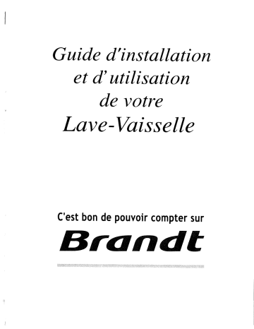 Manuel du propriétaire | Brandt P3613D Manuel utilisateur | Fixfr