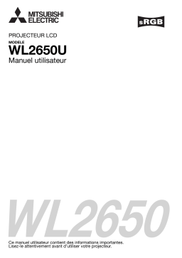 Mitsubishi WL2650 Manuel utilisateur