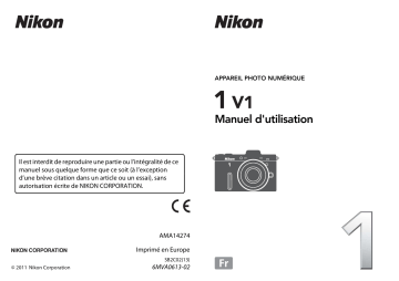 Manuel du propriétaire | Nikon 1 V1 Manuel utilisateur | Fixfr