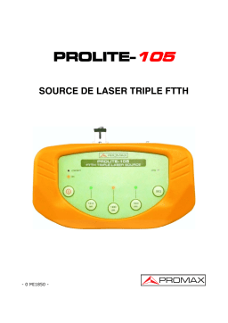 Promax PROLITE-105 Triple wavelength LASER source Manuel utilisateur