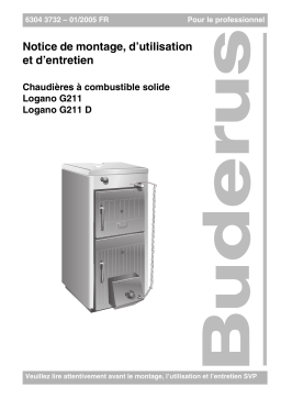 Buderus LOGANO G211 Manuel utilisateur