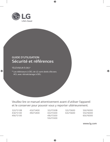 LG 49LF5100 Manuel du propriétaire | Fixfr