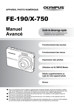 Olympus X750 Manuel utilisateur