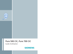 Siemens PURE 500 CIC Manuel utilisateur