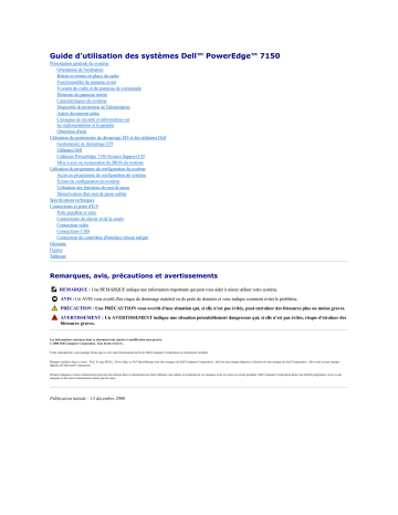 Dell PowerEdge 7150 server Manuel utilisateur | Fixfr