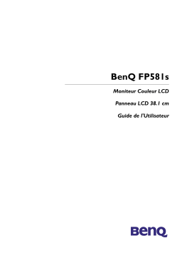 BenQ FP581s Manuel utilisateur