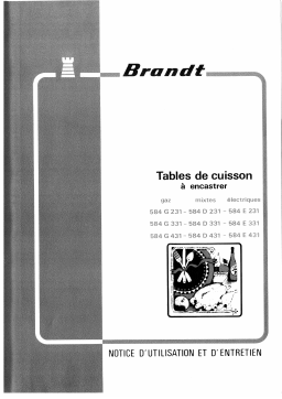 Brandt 584D23 Manuel utilisateur