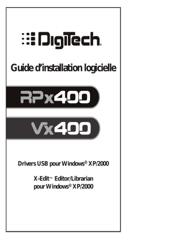 Manuel du propriétaire | DigiTech USB INSTALL Manuel utilisateur | Fixfr