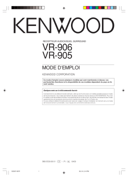 Kenwood VR-906 Manuel utilisateur