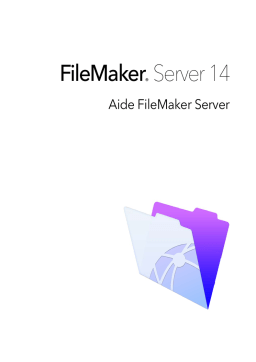 Filemaker Server 14 Manuel utilisateur