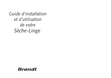 Manuel du propriétaire | Brandt ETE754F Manuel utilisateur | Fixfr