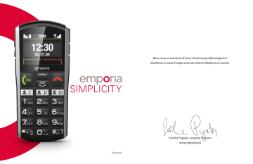 Simplicity | Mode d'emploi | EMPORIA V27 Manuel utilisateur | Fixfr