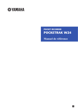 Yamaha POCKETRAK W24 Manuel utilisateur