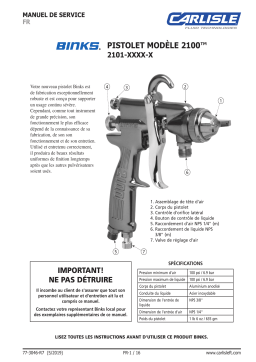 Binks Model 2100 Spray Gun Manuel utilisateur
