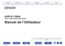 Denon AVR-X1100W Manuel utilisateur