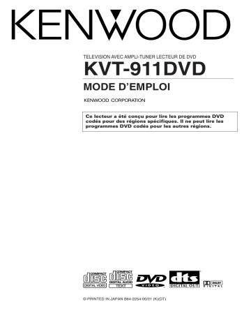 Manuel du propriétaire | Kenwood KVT-911DVD Manuel utilisateur | Fixfr