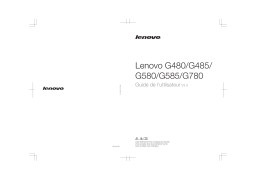 Lenovo IDEAPAD G580 59373766 Manuel utilisateur