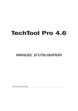 Micromat TechTool Pro 4.6 Manuel utilisateur