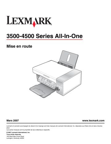 Manuel du propriétaire | Lexmark X3550 Manuel utilisateur | Fixfr