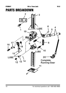 Power Fist 8760647 36 in. Farm Jack Manuel utilisateur