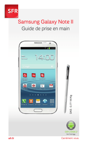 Galaxy Note II sfr | Mode d'emploi | Samsung GT-N7100 sfr Manuel utilisateur | Fixfr