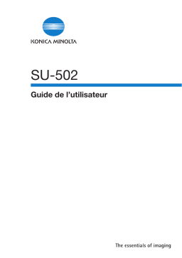 Konica Minolta SU 502 SCANNER Manuel utilisateur