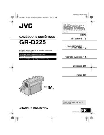 JVC GR D225 Manuel utilisateur | Fixfr