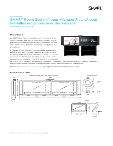 SMART Technologies SRS-LYNC-M-DUAL (two 8055i-G3) spécification | Fixfr