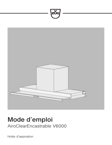 61058 | Mode d'emploi | V-ZUG 61060 AiroClearCabinet Manuel utilisateur | Fixfr