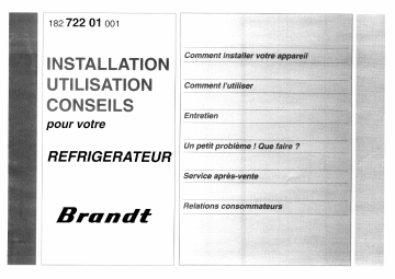 RS2180 | HFN2300 | HRN22C | RS240 | HFN2300C | RS243C | RS243 | HRN24C | RS240C | HRN24 | RS2180C | Manuel du propriétaire | Brandt HRN22 Manuel utilisateur | Fixfr