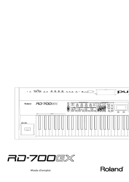 Roland RD-700GX Manuel utilisateur