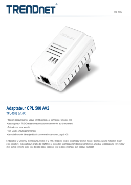 Trendnet TPL-408E Powerline 500 AV2 Adapter Fiche technique