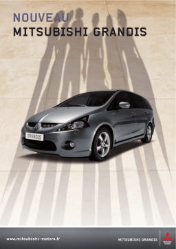 Mitsubishi GRANDIS Manuel utilisateur