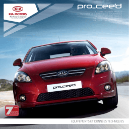 KIA PRO CEED Manuel utilisateur