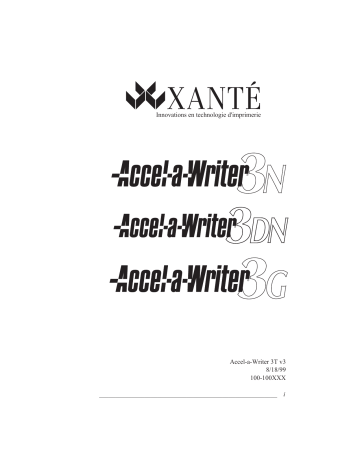 Xanté Accel a Writer 3G Mode d'emploi | Fixfr