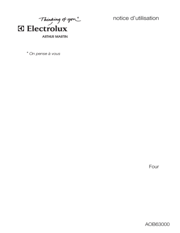 Manuel du propriétaire | Arthur Martin-Electrolux AOB 63000 X Four Manuel utilisateur | Fixfr