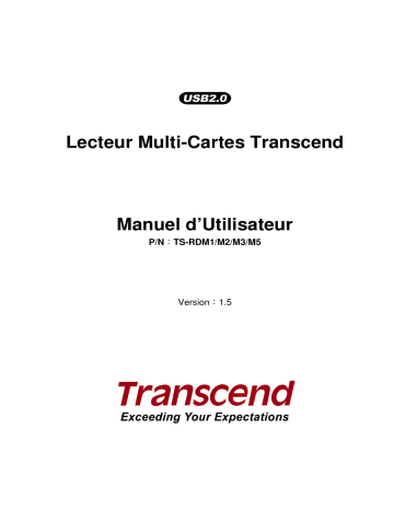 Manuel du propriétaire | Transcend TS-RDM2R Manuel utilisateur | Fixfr