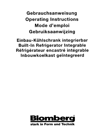 Manuel du propriétaire | Blomberg KI1230 Manuel utilisateur | Fixfr