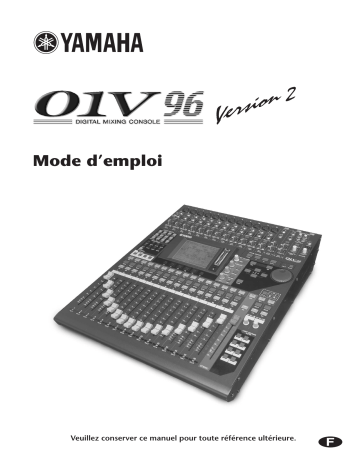 Manuel du propriétaire | Yamaha 01V96V2 Manuel utilisateur | Fixfr