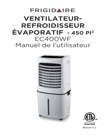 NewAir EC400WF Frigidaire 2-in-1 Evaporative Air Cooler and Fan, 450 sq. ft.  Manuel utilisateur | Fixfr