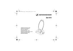 Sennheiser SET 810 Manuel utilisateur