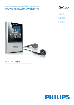 Philips SA2VBE08KA GoGear Lecteur Mp3 Manuel utilisateur