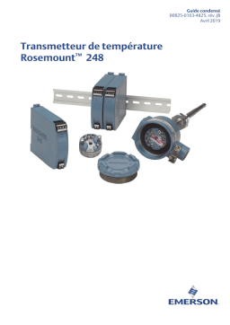 Rosemount 248 Transmetteur de température Manuel utilisateur